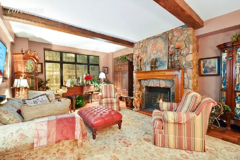 New York City Real Estate | View 40 West 67th Street, 2B |  Stunning leaded glass windows  | View 3