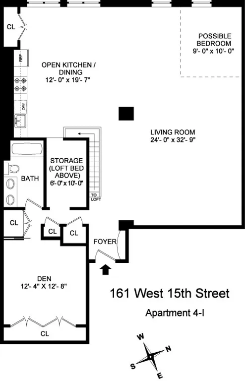 161 West 15th Street, 4I | floorplan | View 9
