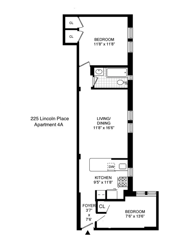 225 Lincoln Place, 4A | floorplan | View 5