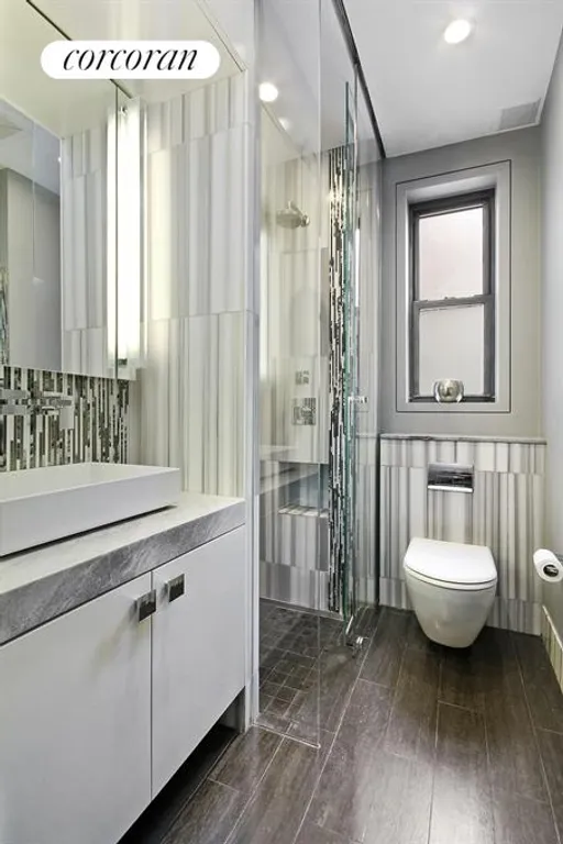 New York City Real Estate | View 340 West 19th Street, 22 | Spa-Like Bathroom with Turkish Marmara Marble | View 8