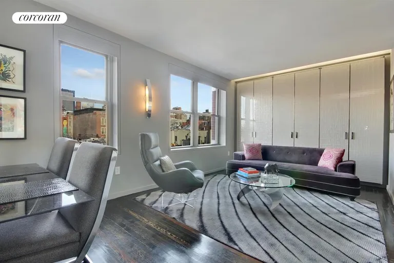 New York City Real Estate | View 340 West 19th Street, 22 | Living Room | View 3