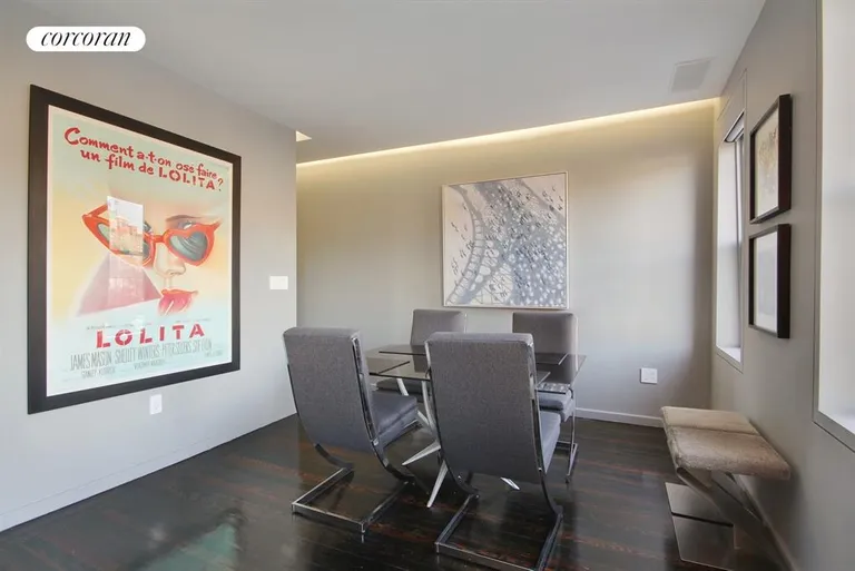 New York City Real Estate | View 340 West 19th Street, 22 | Dining Room with Cove Lighting | View 4