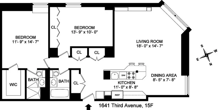 1641 Third Avenue, 15F | floorplan | View 5