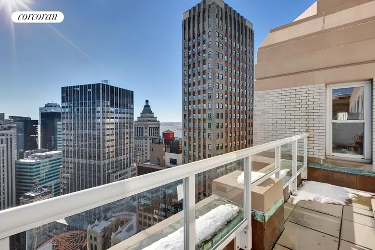 New York City Real Estate | View 15 Broad Street, 3520 | 5' x 19' South facing Terrace | View 11