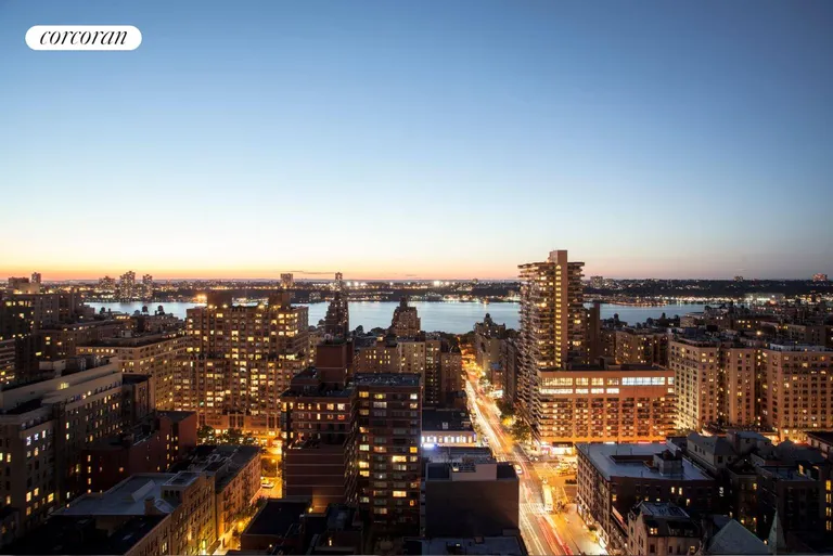 New York City Real Estate | View 175 West 95th Street, 24E | Night River View | View 5