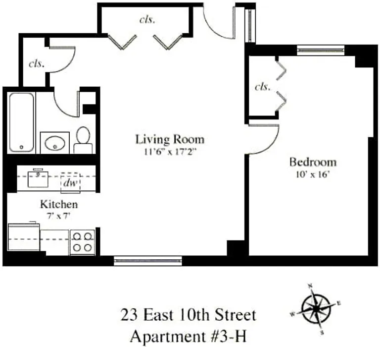 23 East 10th Street, 3H | floorplan | View 1