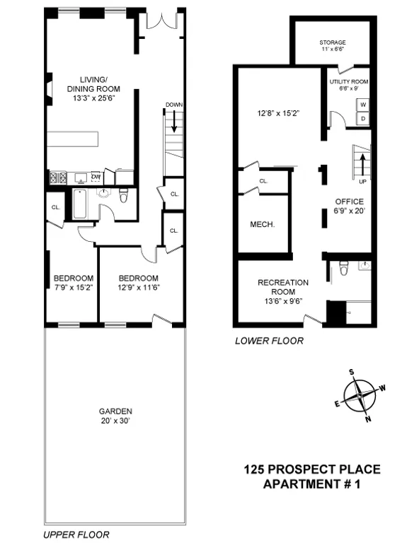 125 Prospect Place, 1 | floorplan | View 15