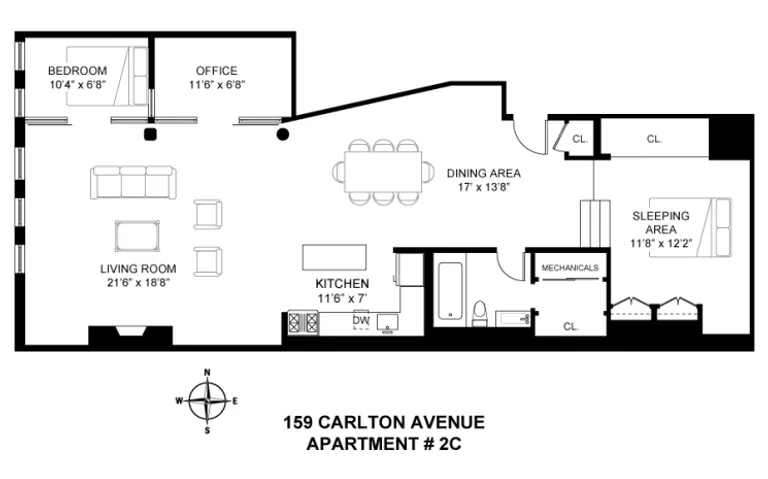 159 Carlton Avenue, 2c | floorplan | View 11
