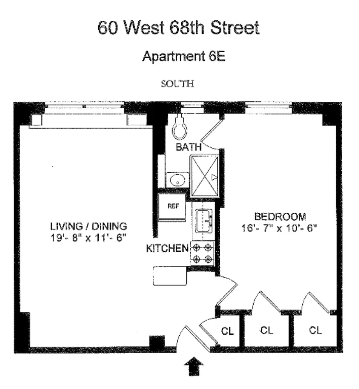 60 West 68th Street, 6E | floorplan | View 7