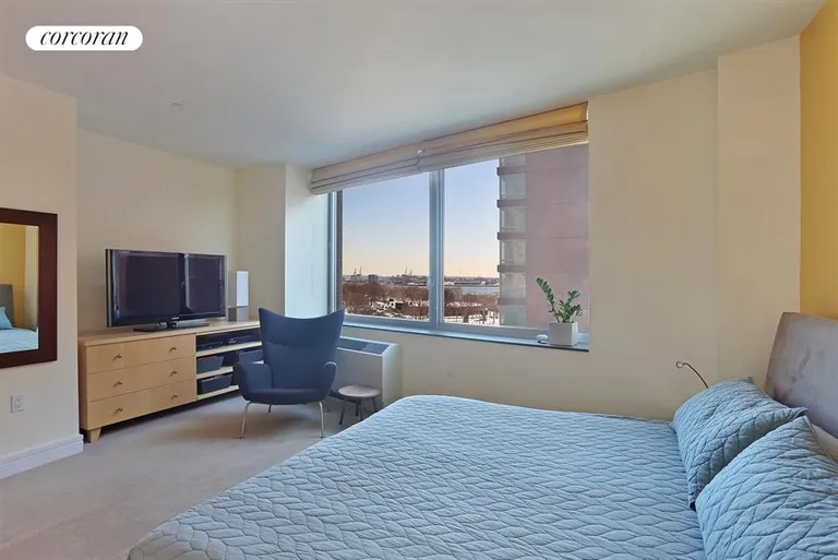 New York City Real Estate | View 30 West Street, 7E | Master Bedroom View | View 5