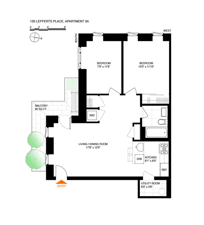 135 Lefferts Place, 4A | floorplan | View 5