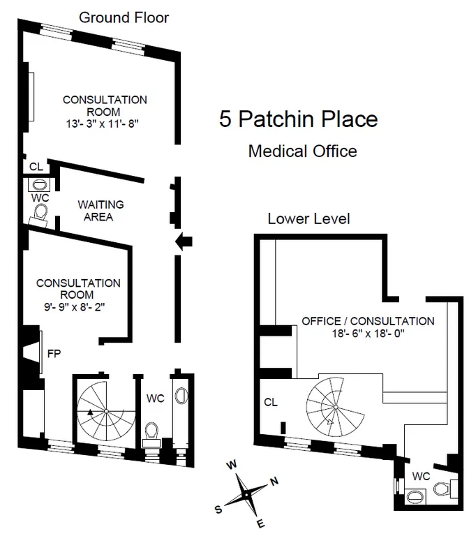 5 Patchin Place, MEDICAL | floorplan | View 1