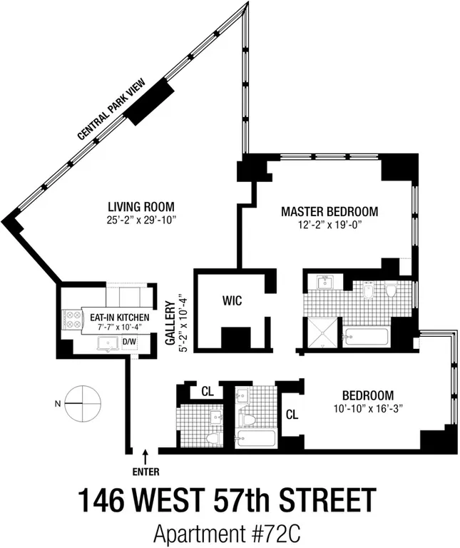 146 West 57th Street, 72C | floorplan | View 12