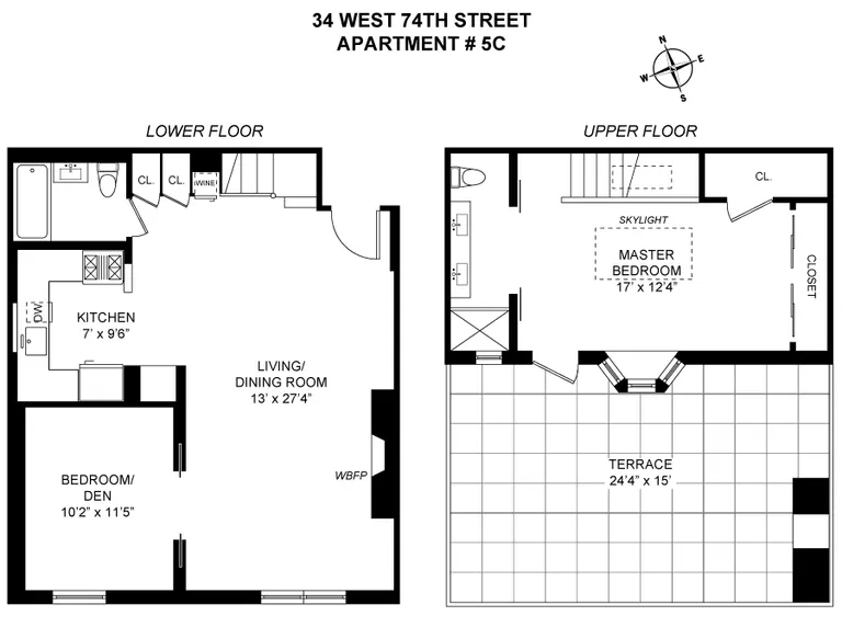 34 West 74th Street, 5C | floorplan | View 11
