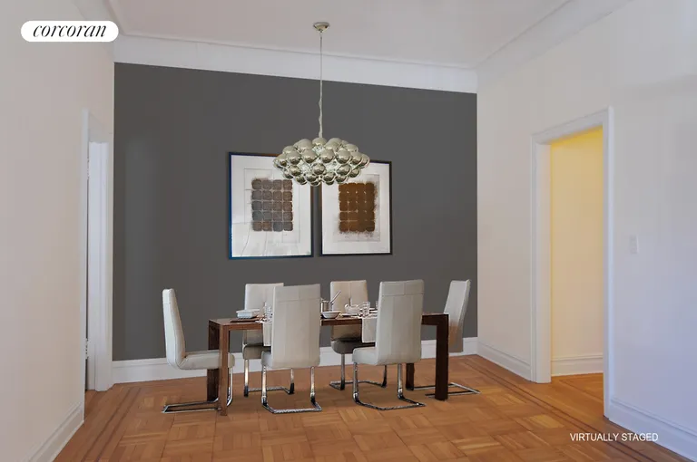New York City Real Estate | View 418 Central Park West, 3 | Dining area in living room | View 4