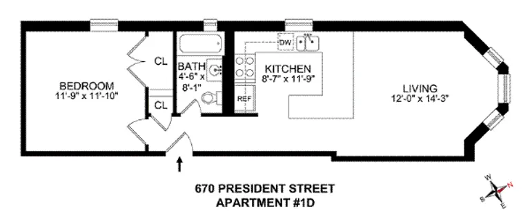 670 President Street, 1D | floorplan | View 6