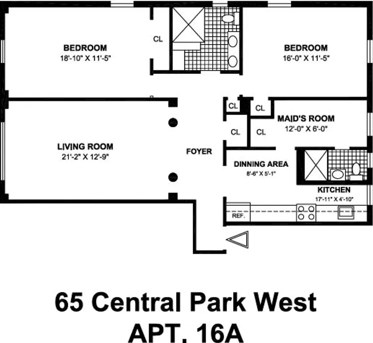 65 Central Park West, 16A | floorplan | View 10