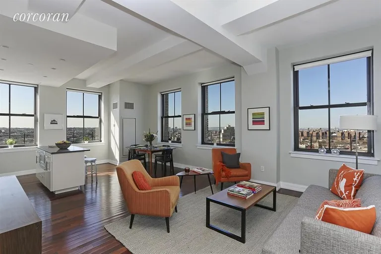 New York City Real Estate | View 1 Hanson Place, 14H | Living Room | View 2