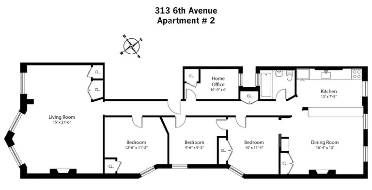 313 6th Avenue, 2 | floorplan | View 8
