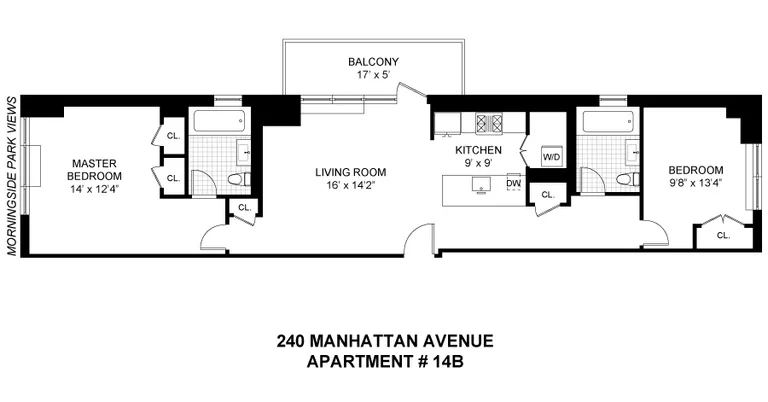 321 West 110th Street, 14B | floorplan | View 7