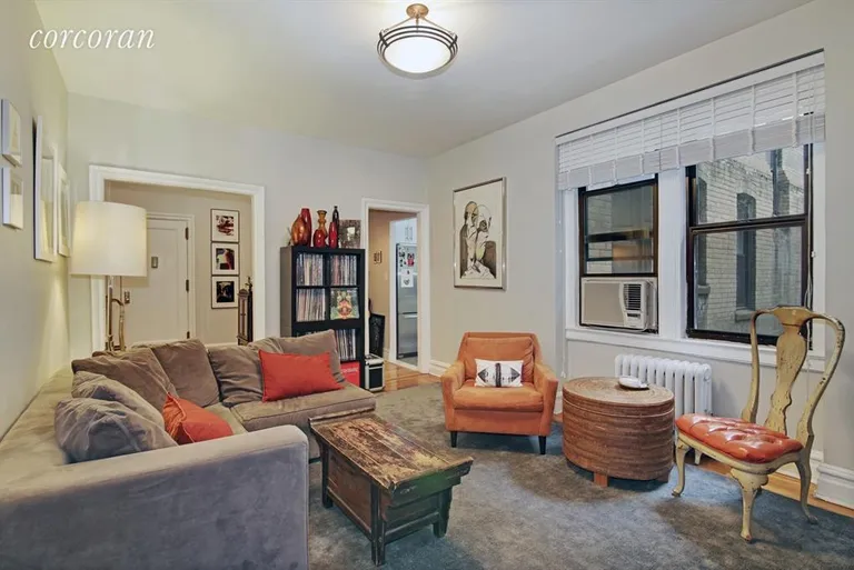 New York City Real Estate | View 225 Lincoln Place, 1H | Garden-Facing Living Room | View 2