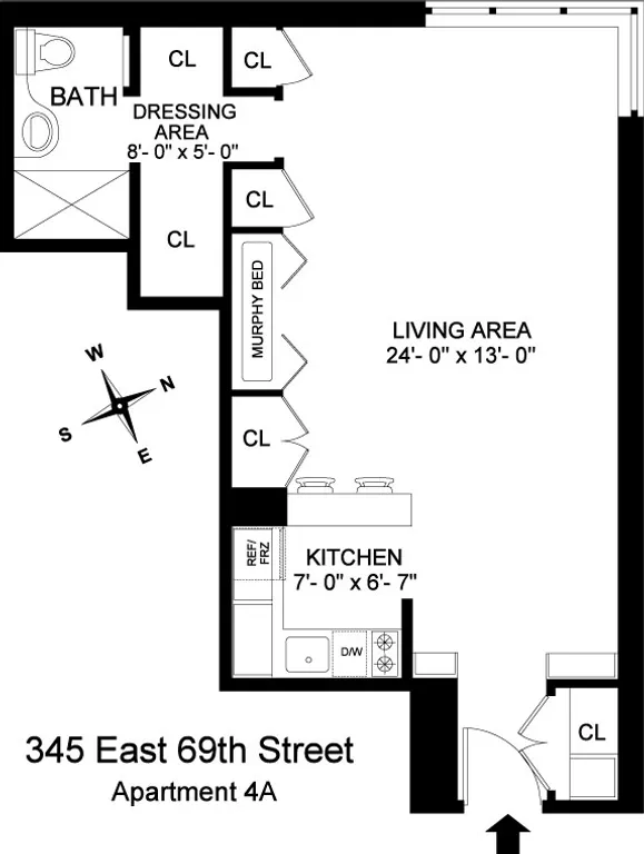 345 East 69th Street, 4A | floorplan | View 5