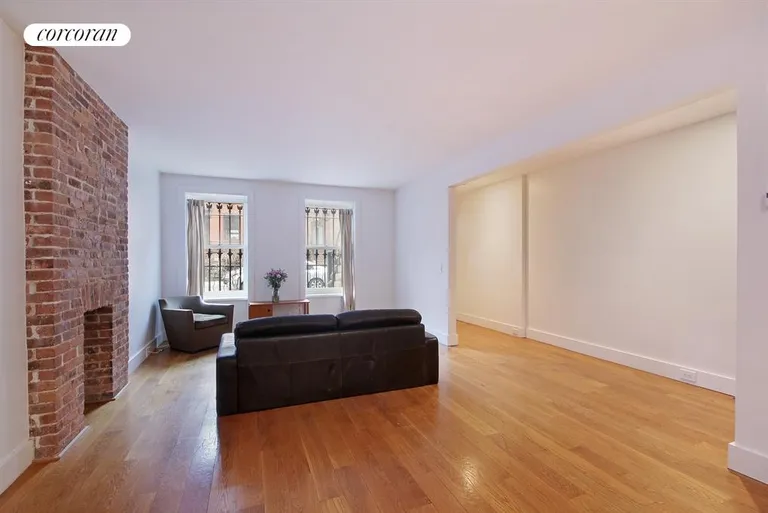 New York City Real Estate | View 300 Prospect Place | Living Room in the Garden Apartment | View 14
