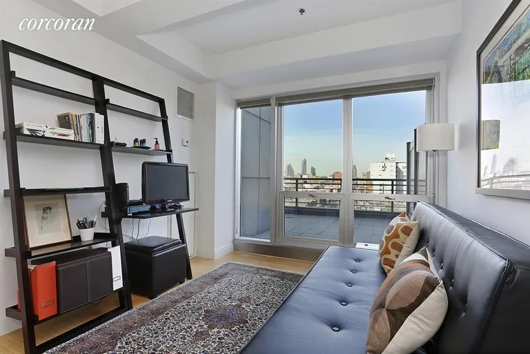 New York City Real Estate | View 302 2Nd Street, 9J | Second bedroom with Brooklyn skyline | View 4