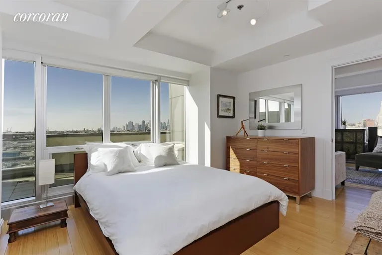 New York City Real Estate | View 302 2Nd Street, 9J | Master Bedroom with westerly exposure | View 2