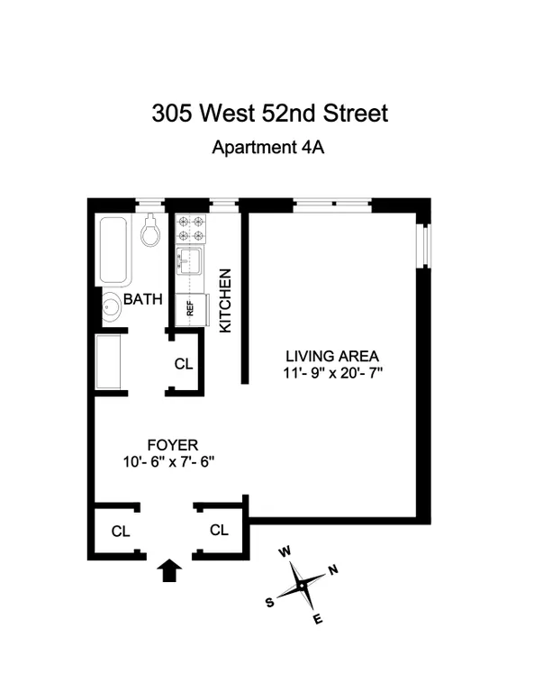 305 West 52Nd Street, 4A | floorplan | View 5
