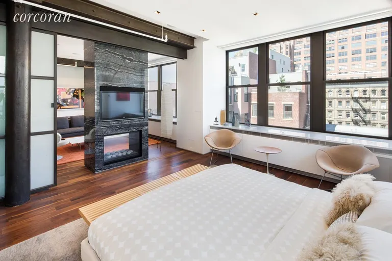 New York City Real Estate | View 345 West 13th Street, PH6B | Two-way Gas Fireplace  | View 6