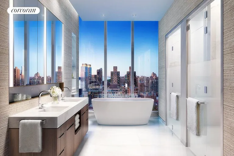 New York City Real Estate | View 1 West End Avenue, 11D | The Master Bathroom | View 3