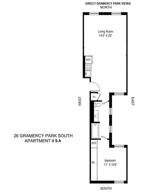 26 Gramercy Park South, 9A | floorplan | View 6