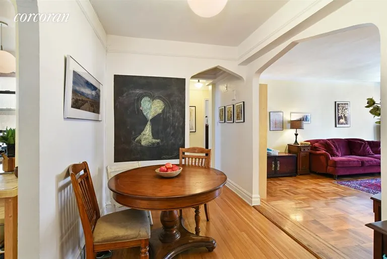 New York City Real Estate | View 385 Argyle Road, 4C | Foyer (currently used for informal dining) | View 2