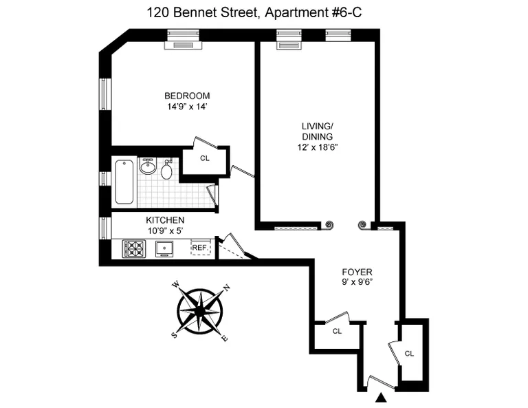 120 Bennett Avenue, 6c | floorplan | View 5