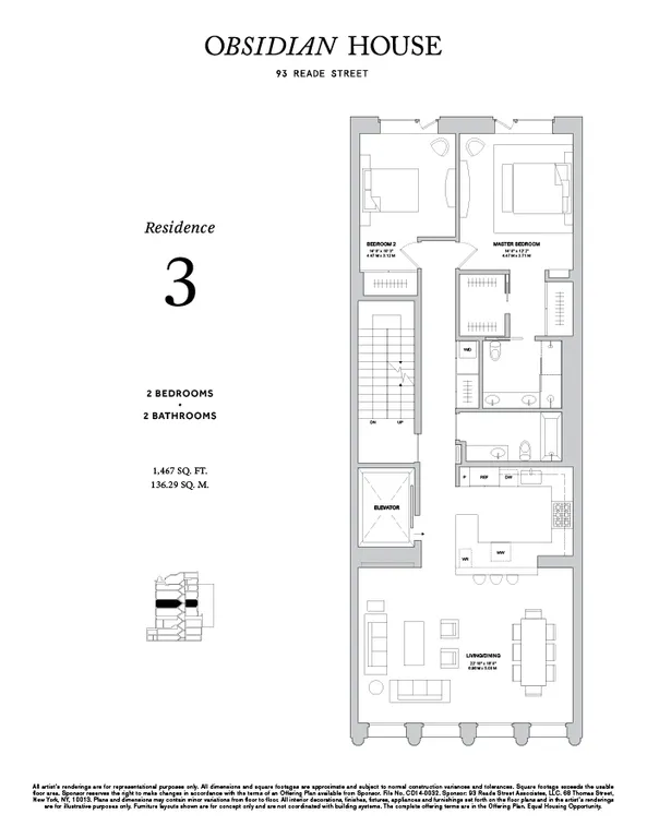 93 Reade Street, 3rd Floor | floorplan | View 3
