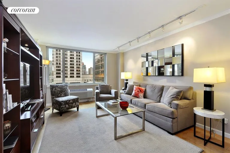 New York City Real Estate | View 130 West 67th Street, 19F | 1 Bed, 1 Bath | View 1