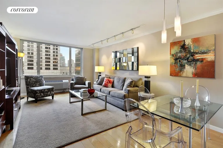 New York City Real Estate | View 130 West 67th Street, 19F | Living Room / Dining Room | View 2