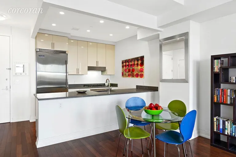New York City Real Estate | View 1 Hanson Place, 17D | Open Concept Kitchen & Dining Area | View 3