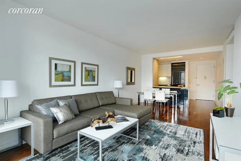 New York City Real Estate | View 2 Northside Piers, 7C | Living Room | View 7