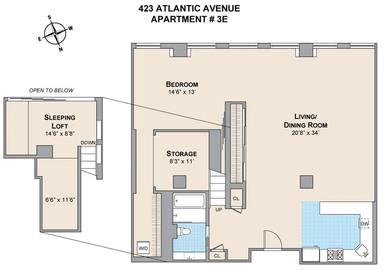 423 Atlantic Avenue, 3E | floorplan | View 7