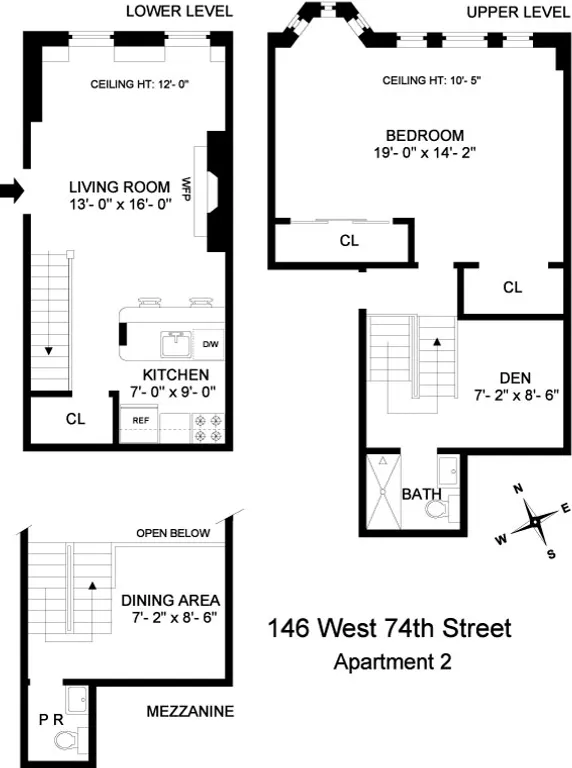 146 West 74th Street, 2 | floorplan | View 7