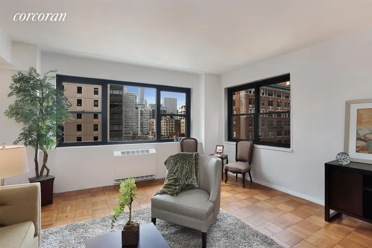 New York City Real Estate | View 165 East 72Nd Street, 14A | South & West views from Living Room | View 5