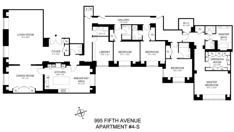 995 Fifth Avenue, 4S | floorplan | View 12