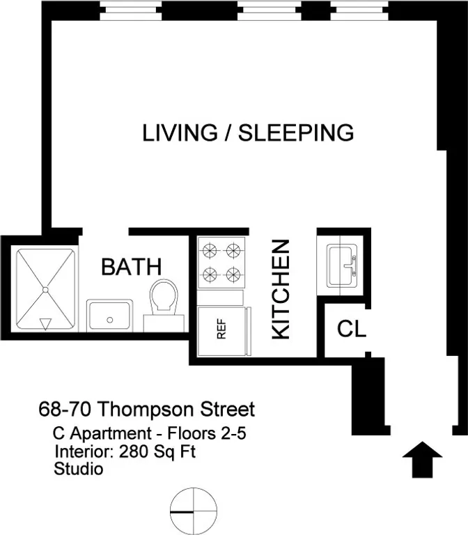68 Thompson Street, 2C | floorplan | View 5