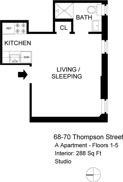 68 Thompson Street, 2A | floorplan | View 4