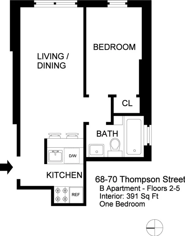 68 Thompson Street, 2B | floorplan | View 4