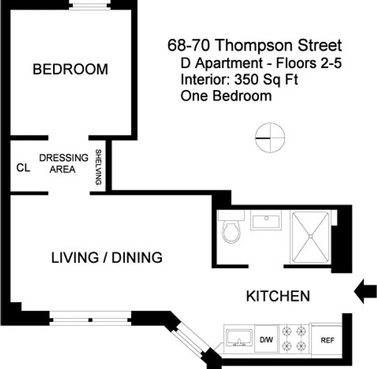 68 Thompson Street, 4D | floorplan | View 4