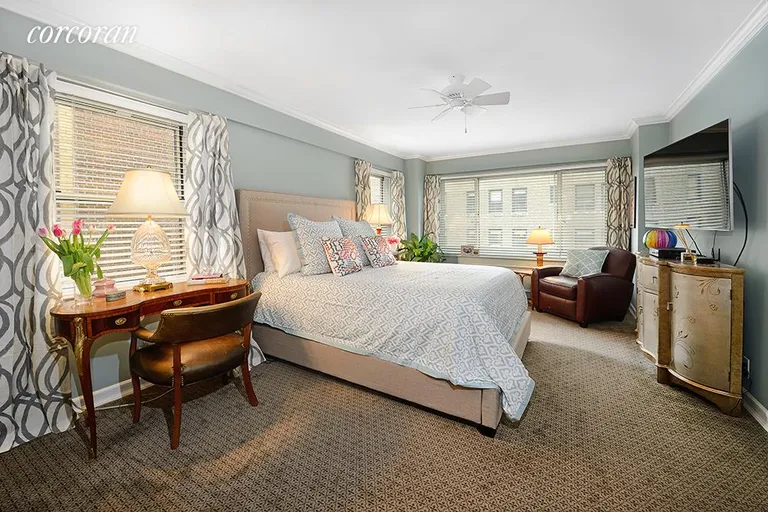 New York City Real Estate | View 60 Riverside Drive, 8BCD | Corner Master Bedroom | View 10