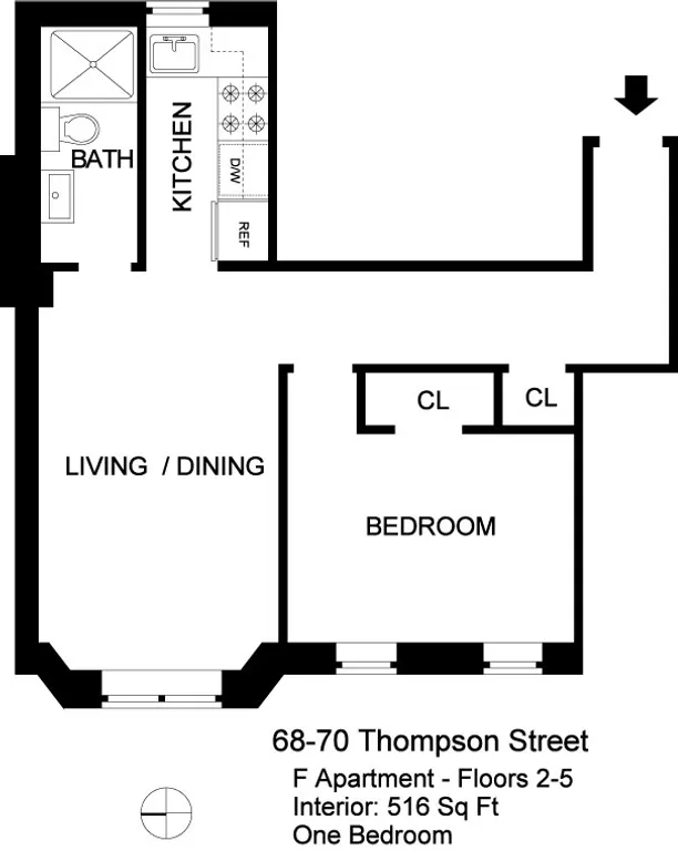 68 Thompson Street, 5F | floorplan | View 5
